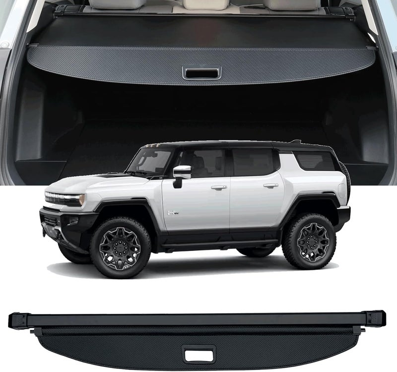 AQAE Cargo Cover Compatible with 2024 2025 GMC Hummer EV Trunk Cover Retractable Rear Trunk Security Cover Hummer EV Accessories Shielding Shade Privacy Screen Cover Hummer EV Cargo Cover - Image 1